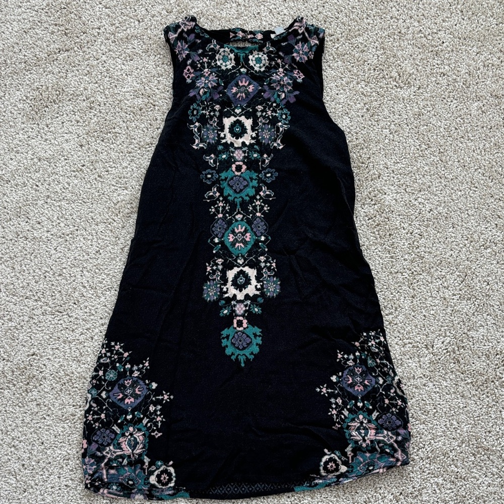 Black ecoté mini dress